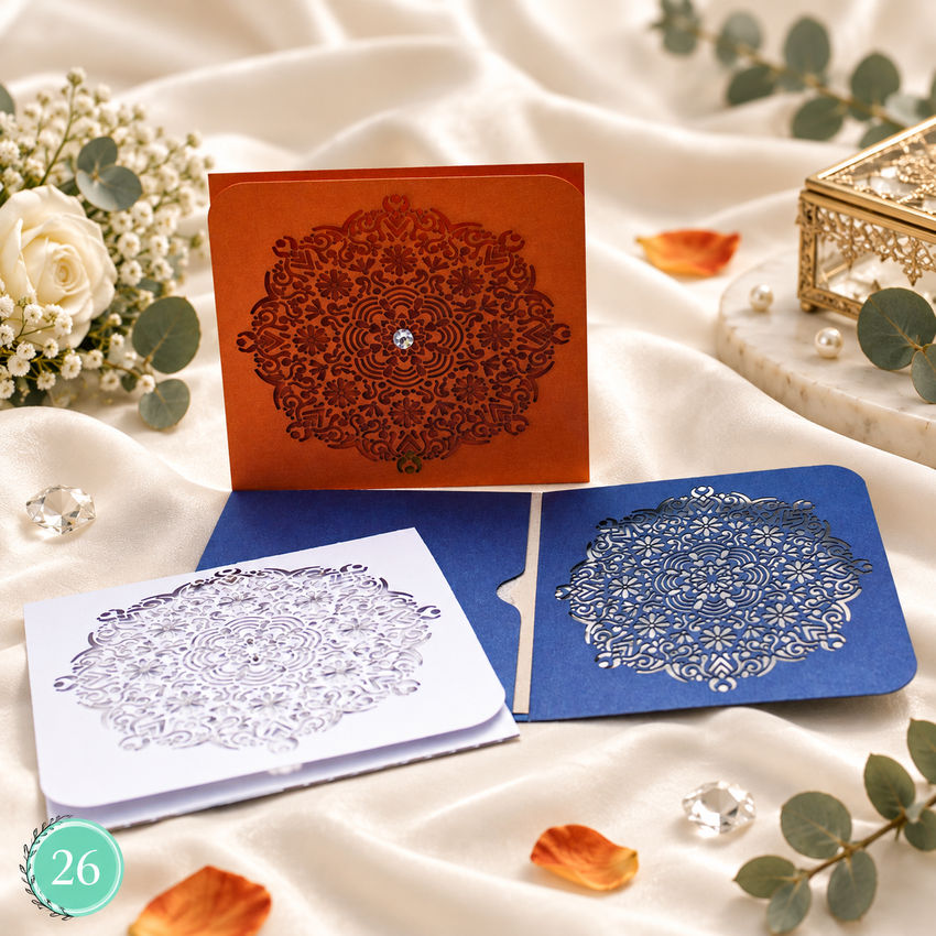 Invitación de boda · Mandala calado horizontal · 26