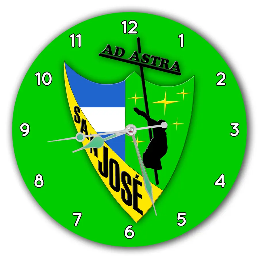 Reloj San José sobre verde · COL-019