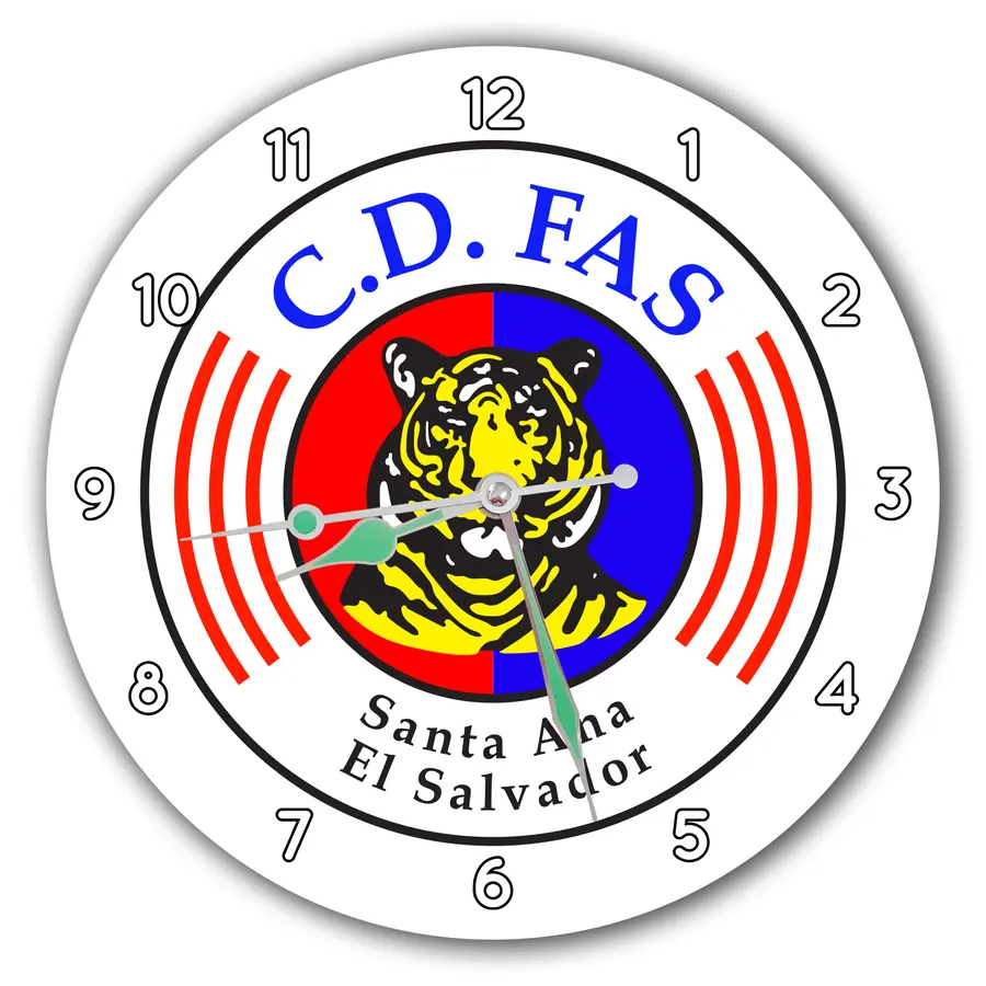 Reloj C. D. FAS sobre blanco · DEP-003