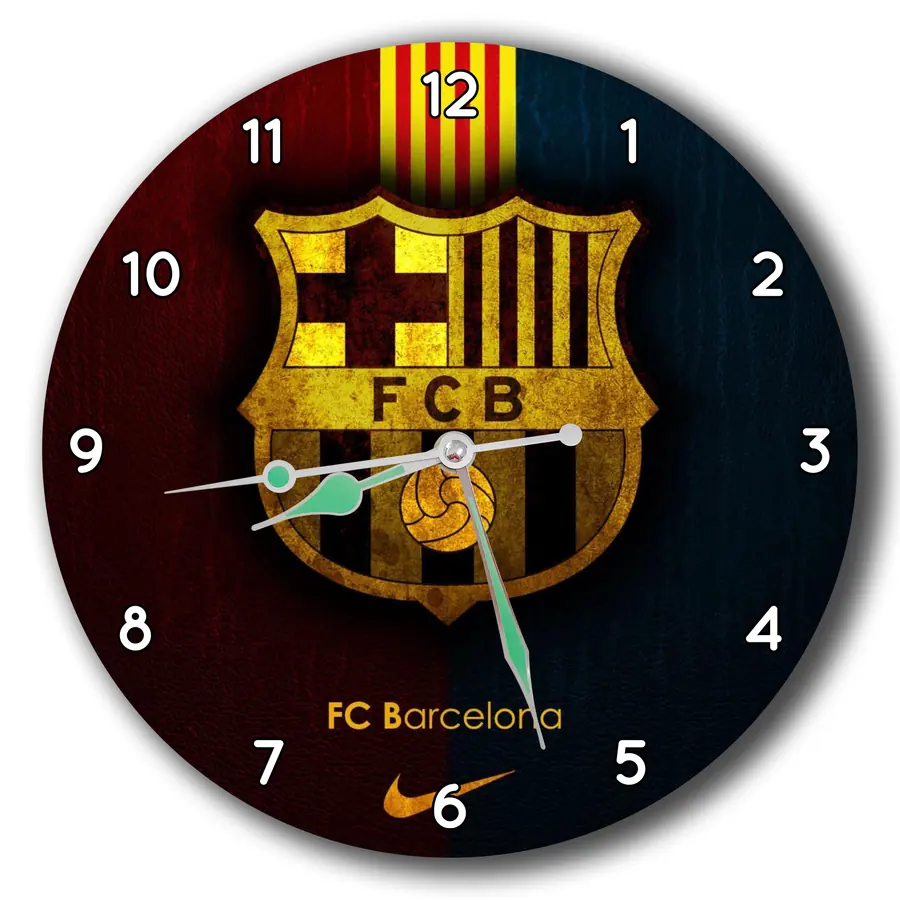 Reloj Barcelona con escudo dorado · DEP-028