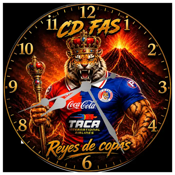 Reloj FAS con tigre coronado y fuego · DEP-034