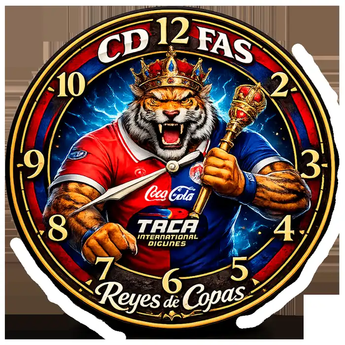Reloj FAS con tigre y marco dorado · DEP-035