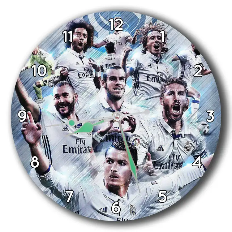 Reloj Real Madrid con figuras de camiseta blanca · DEP-045