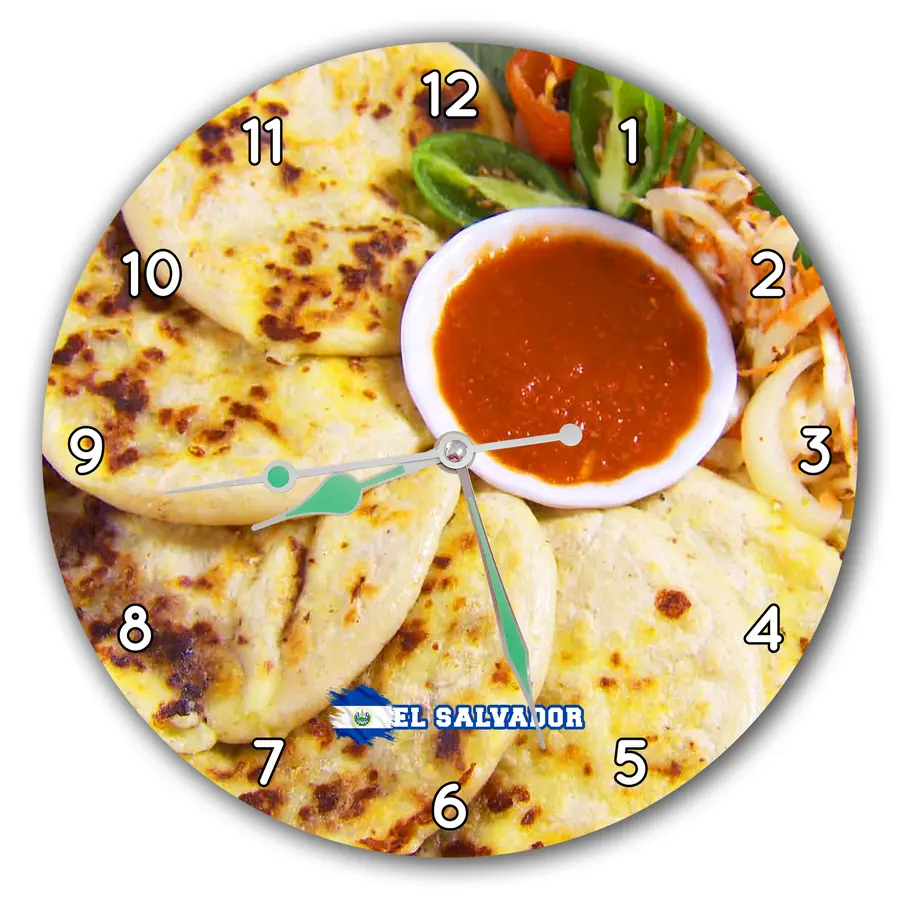 Reloj Pupusas con salsa roja · ESV-002