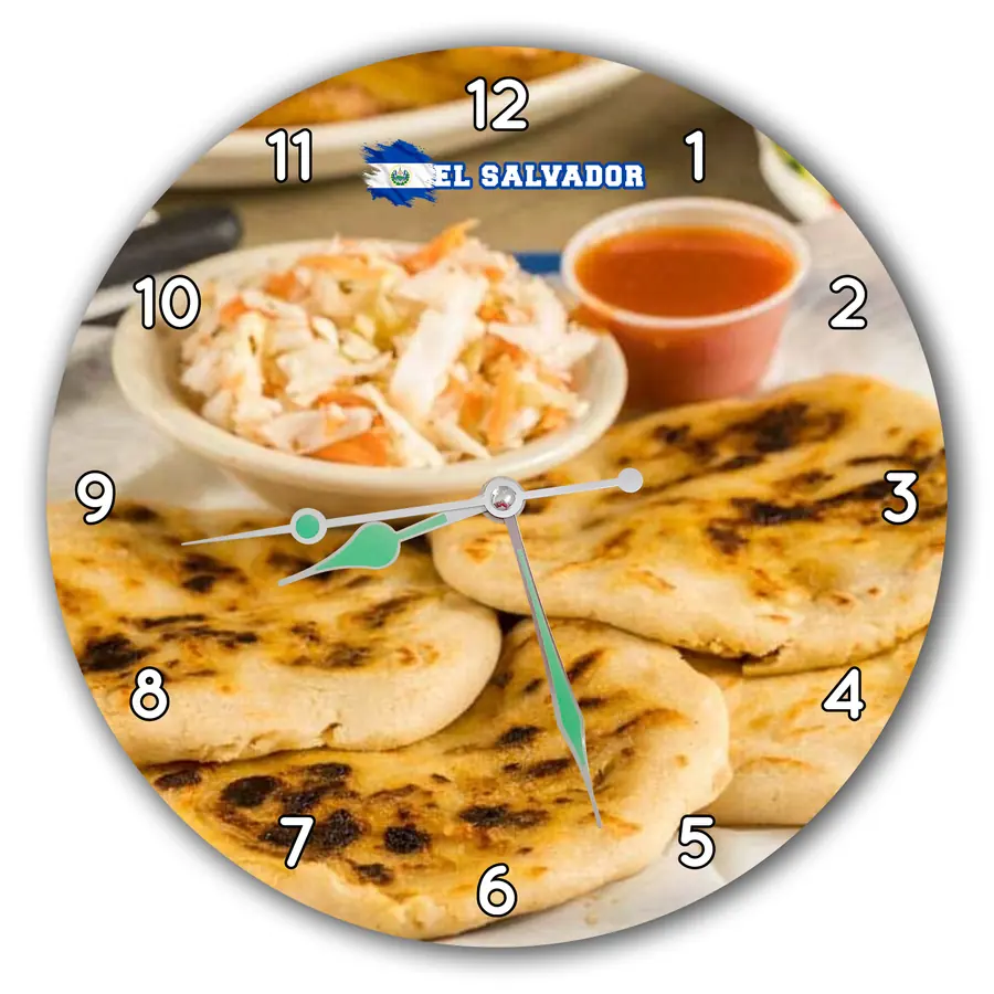 Reloj Pupusas con curtido · ESV-003