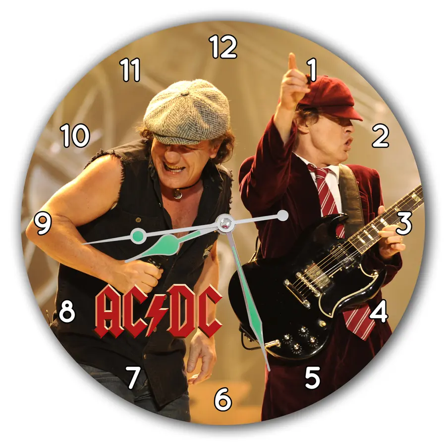 Reloj AC/DC con Angus y Brian · MUS-009