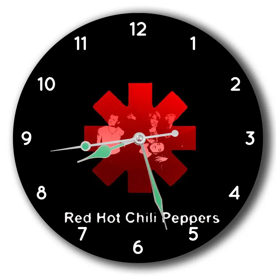 Reloj Red Hot Chili Peppers negro y rojo · MUS-039