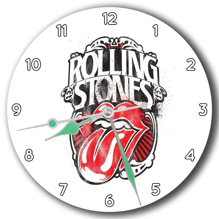 Reloj Rolling Stones sobre blanco · MUS-045