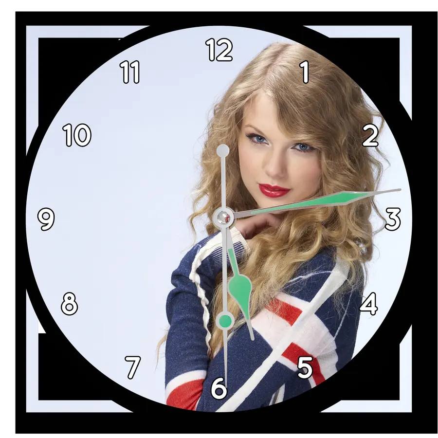 Reloj Taylor Swift con fondo blanco · MUS-050