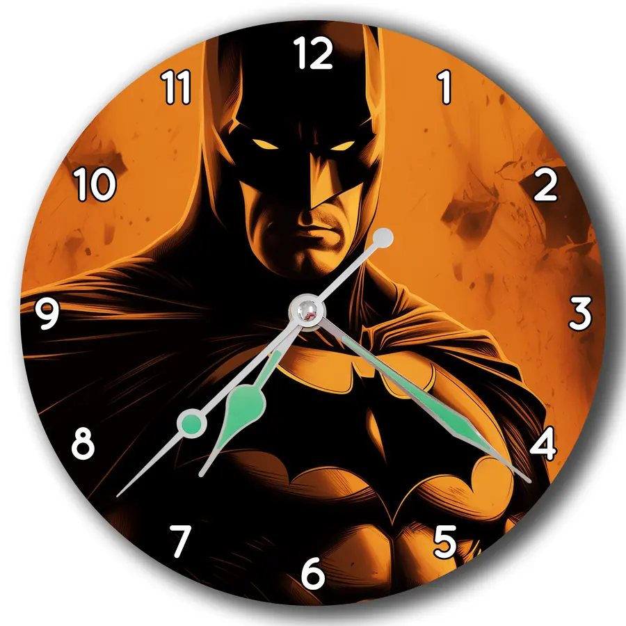Reloj Batman entre tonos de fuego · PEL-010