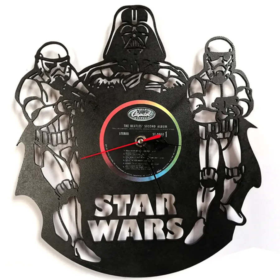 Reloj Darth Vader con soldados en silueta · PEL-026