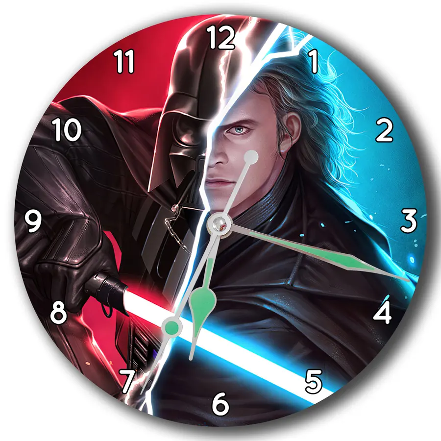 Reloj Anakin y Darth Vader con sables · PEL-030