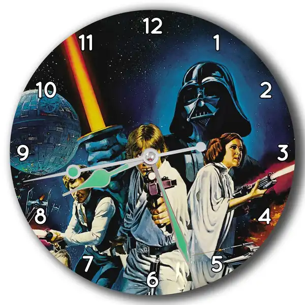 Reloj Star Wars con collage clásico · PEL-033