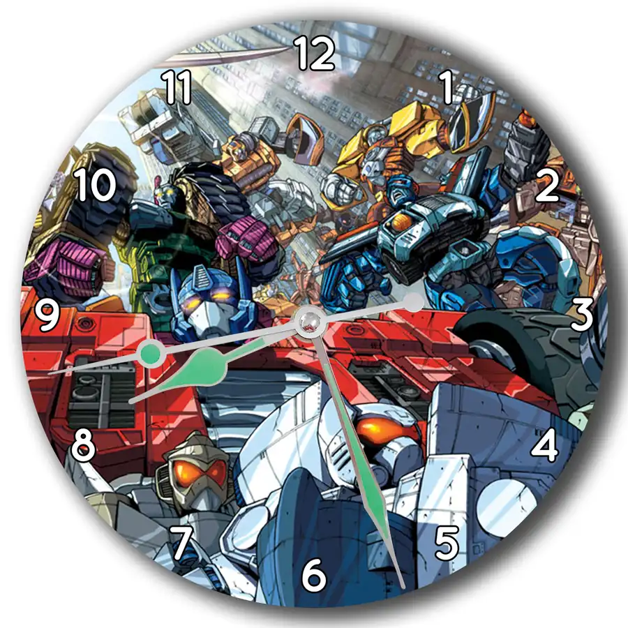 Reloj Transformers con collage de robots · PEL-042
