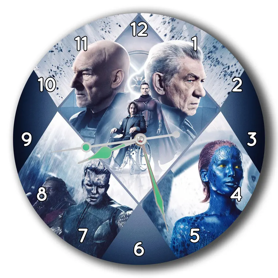 Reloj X-Men con collage azul · PEL-048